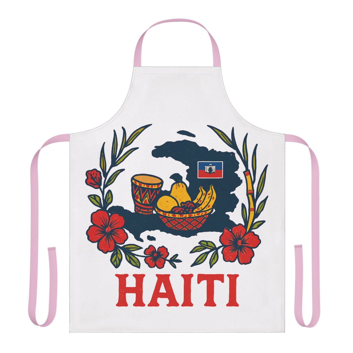 Apron, Haiti 5-Color Straps Kitchen Cooking Cover Gift Idea