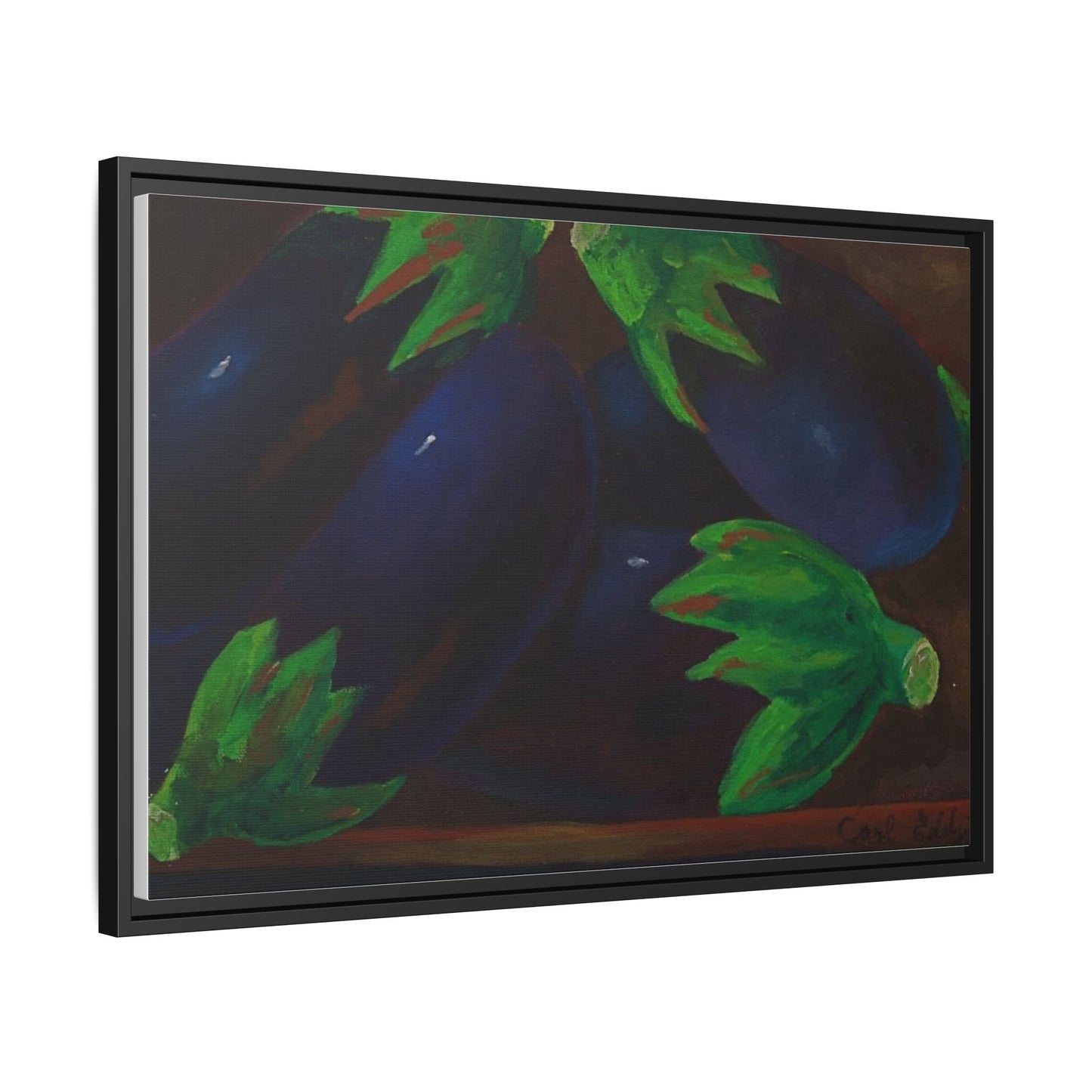 Canvas Wall Art - Tropical Eggplant Design