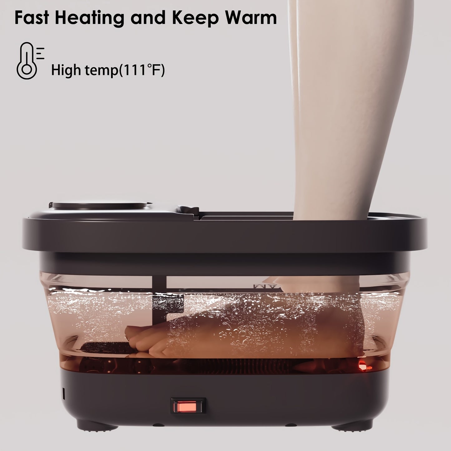 Collapsible Foot Spa with Heat, Bubbles, & Remote Control