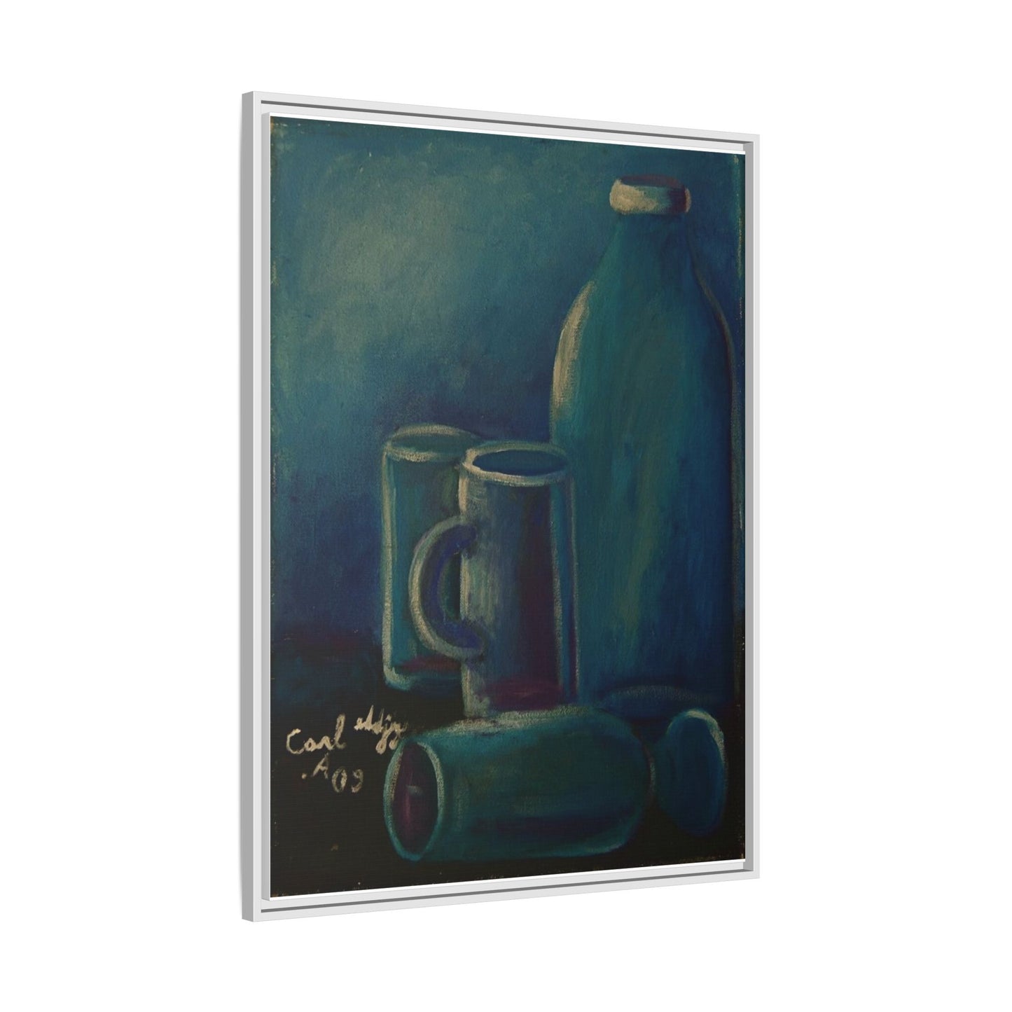 Canvas Wall Art Bottle and Glass