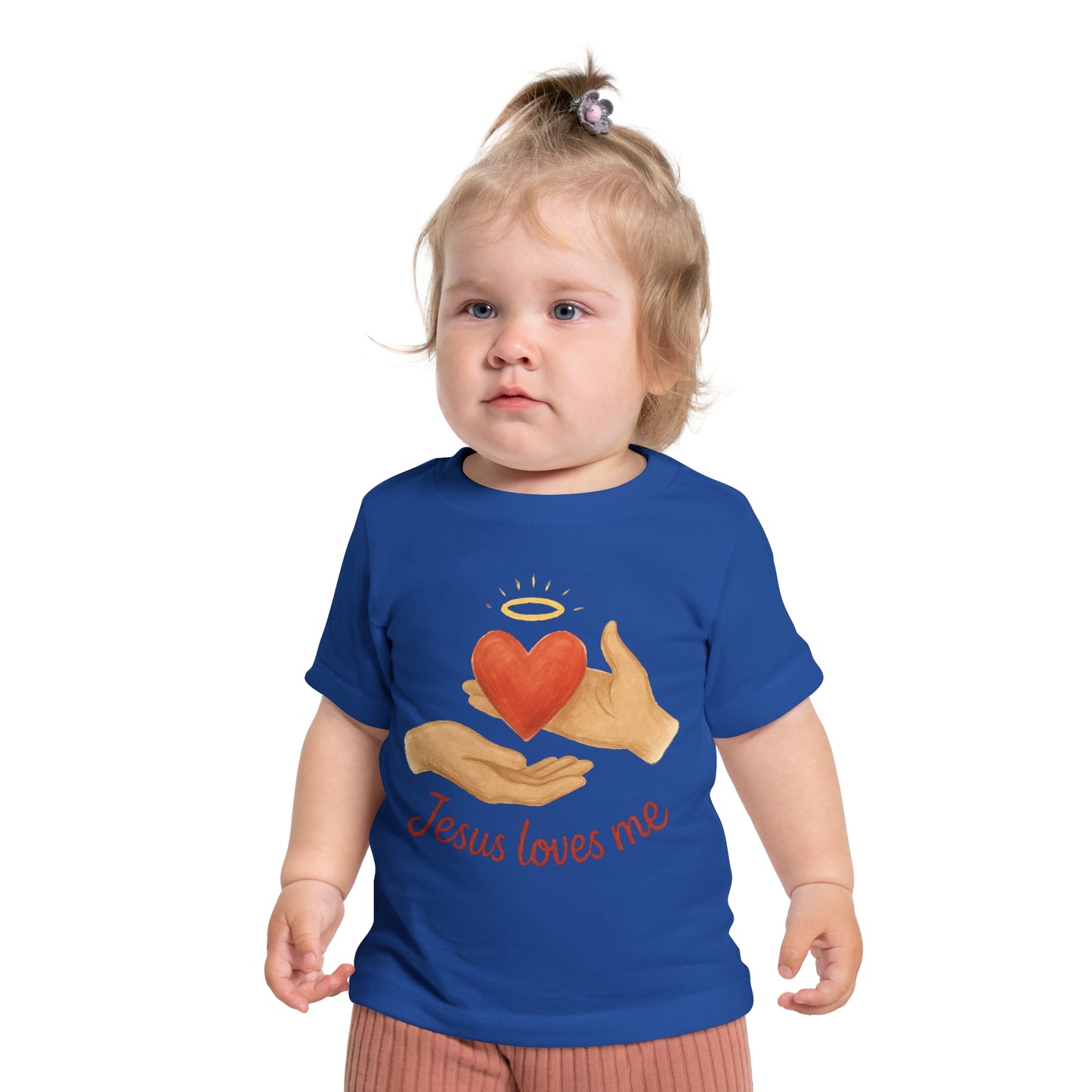 Children's Faith-Themed Tee, Baby Short Sleeve T-Shirt: Cute Jesus Loves Me Shirt, Toddler Gift, Baby Shower, Christian Apparel, Summer Wear