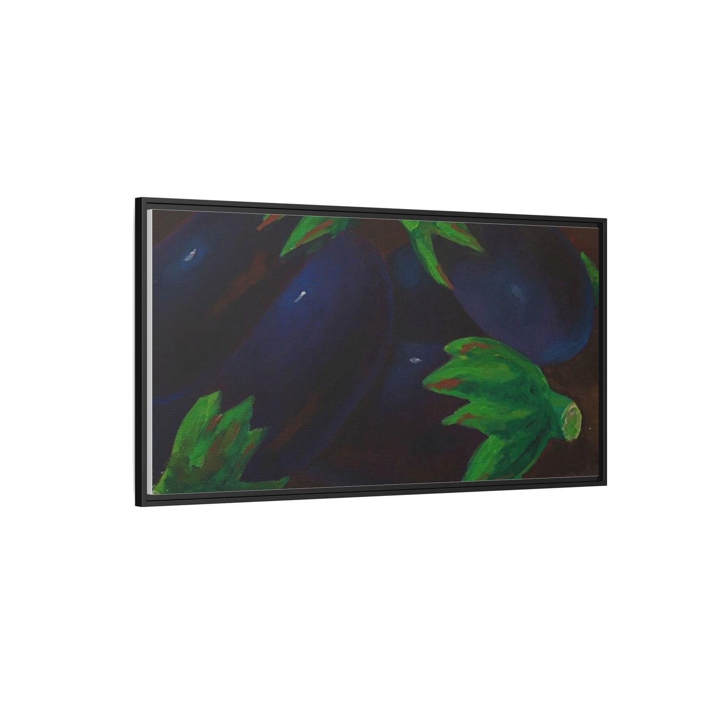 Canvas Wall Art - Tropical Eggplant Design