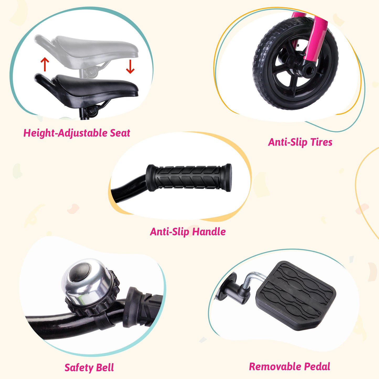 3-in-1 Kids Tricycle & Balance Bike (1-4 Years Old)