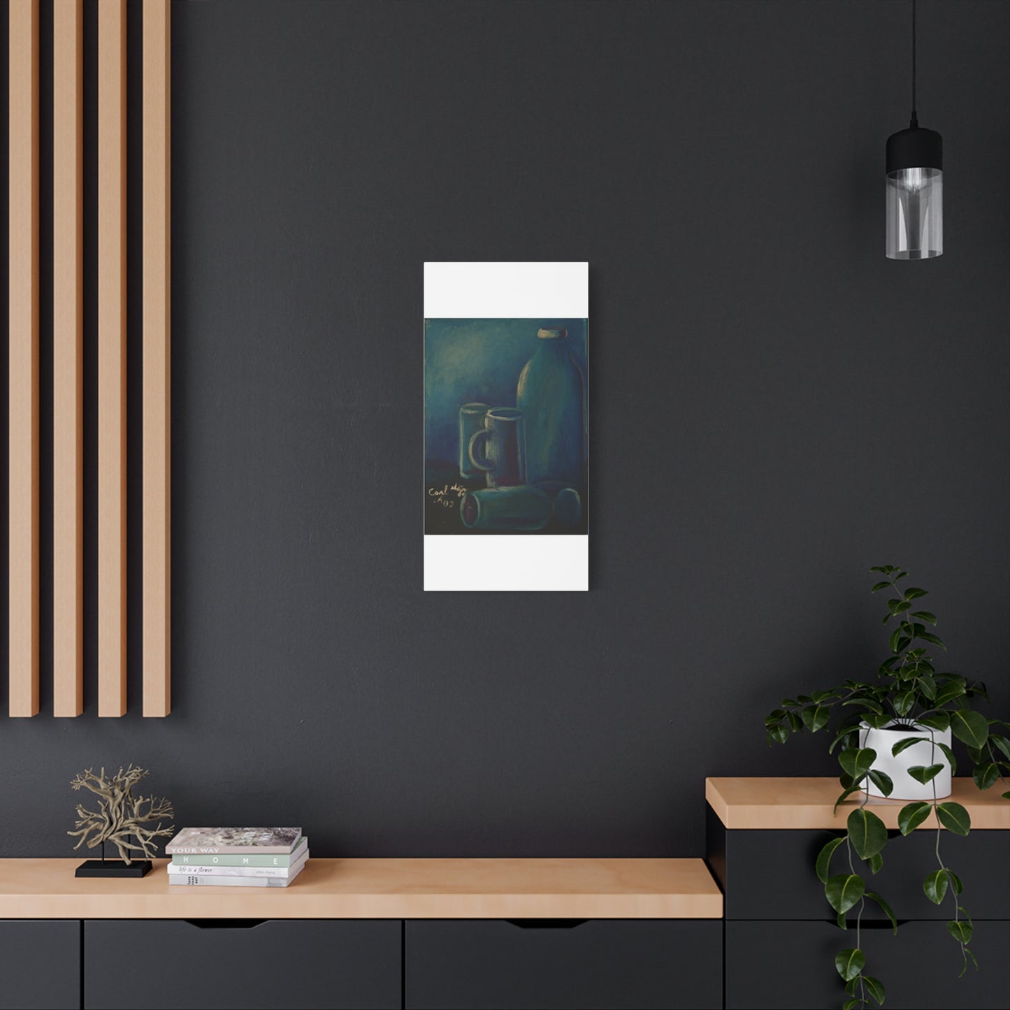 Canvas Art - Glass and Bottle Design