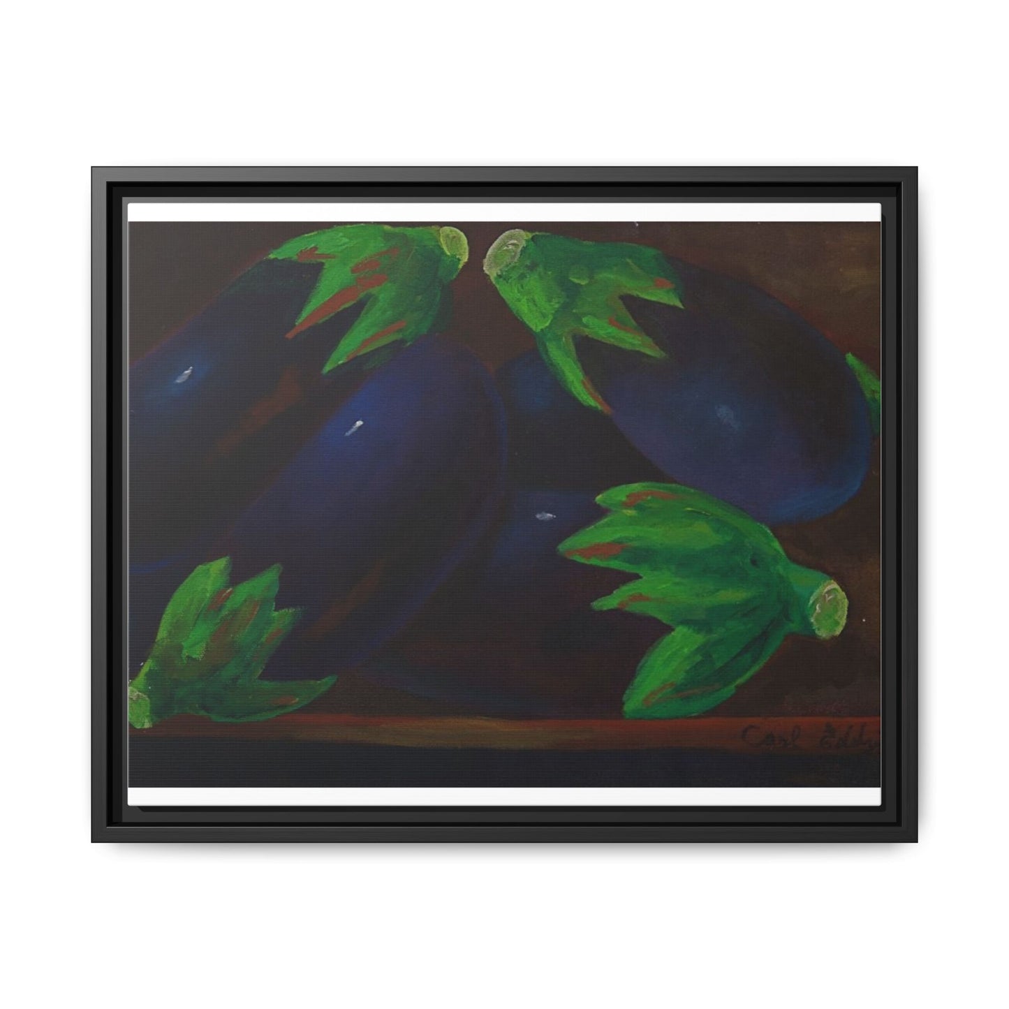Canvas Wall Art - Tropical Eggplant Design