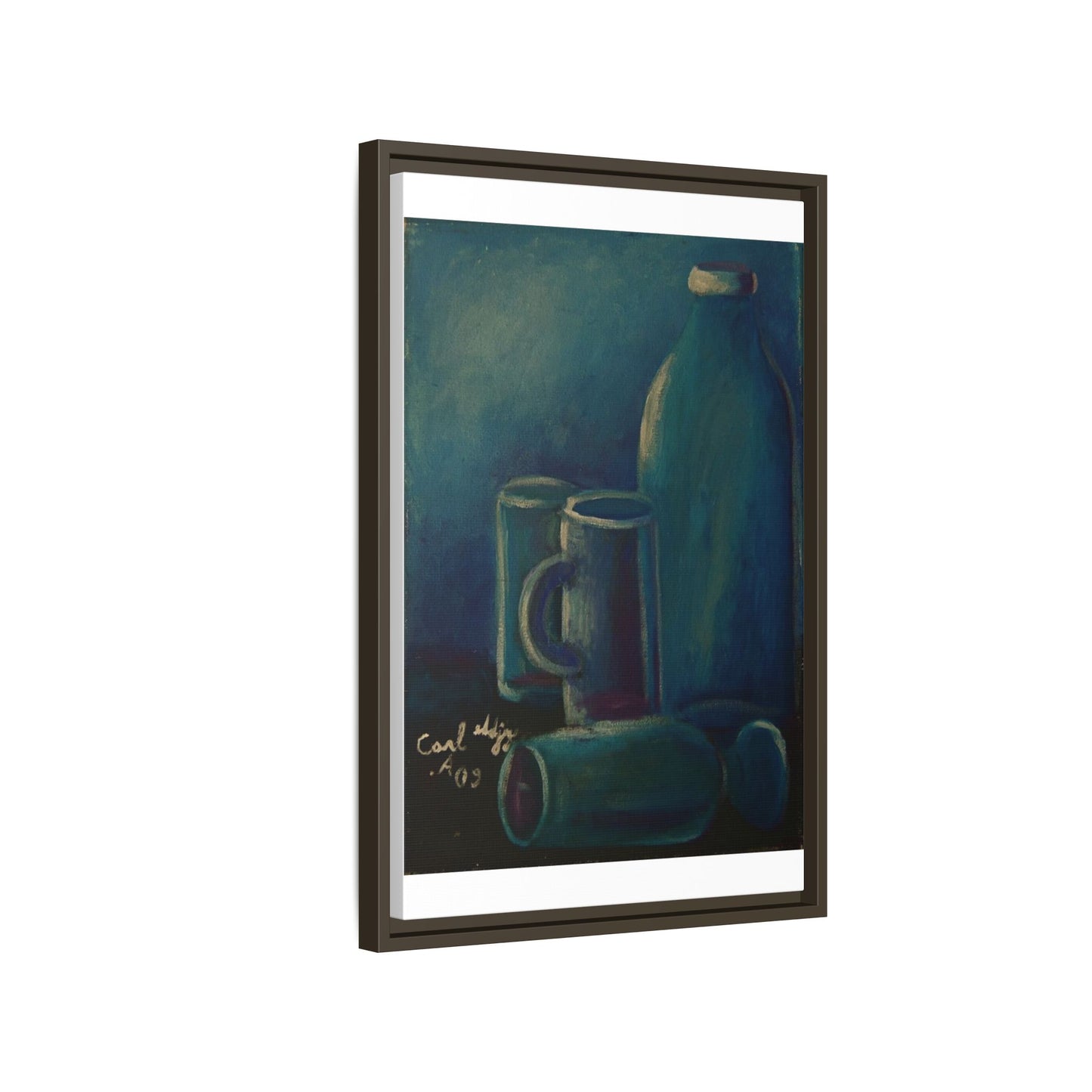 Canvas Wall Art Bottle and Glass