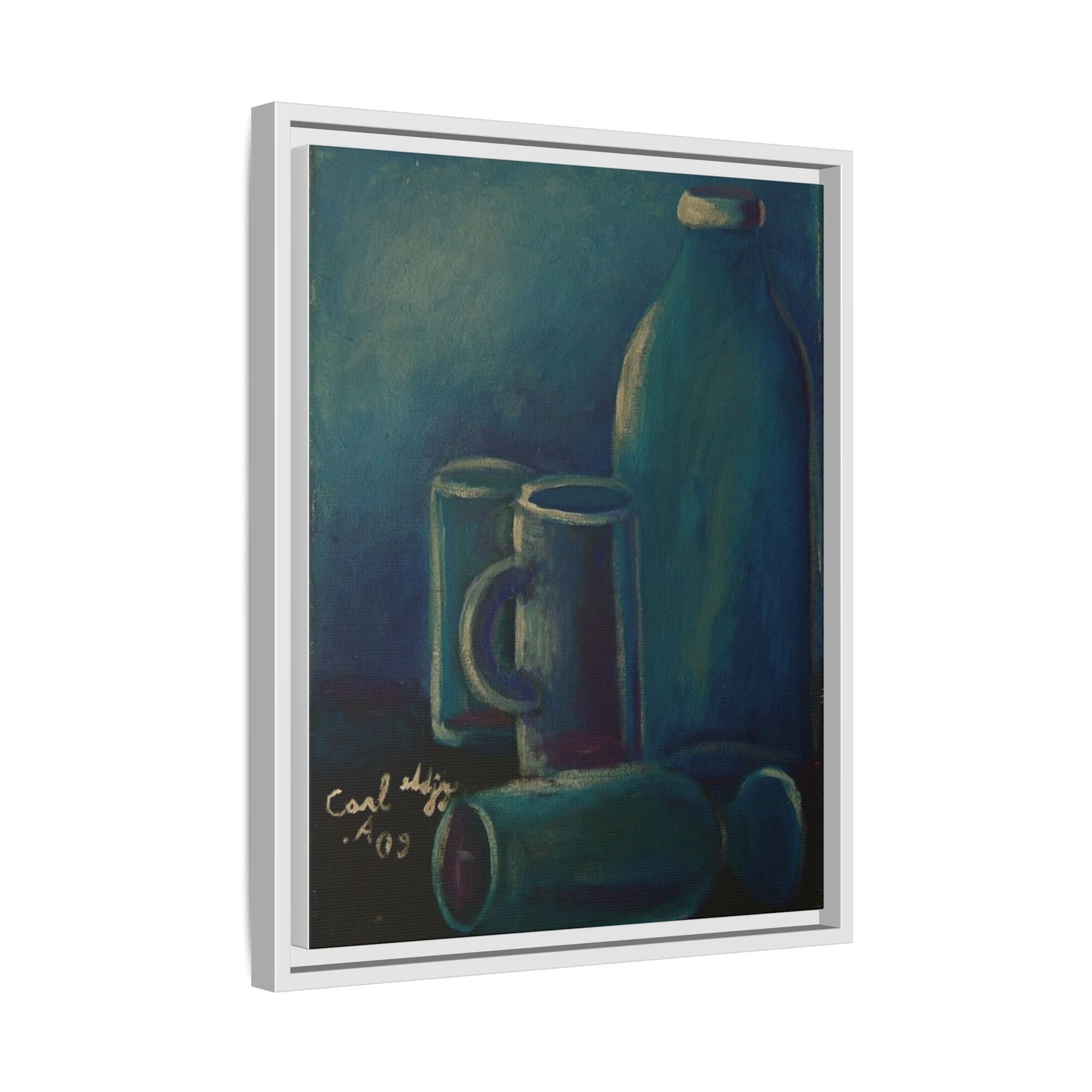 Canvas Wall Art Bottle and Glass