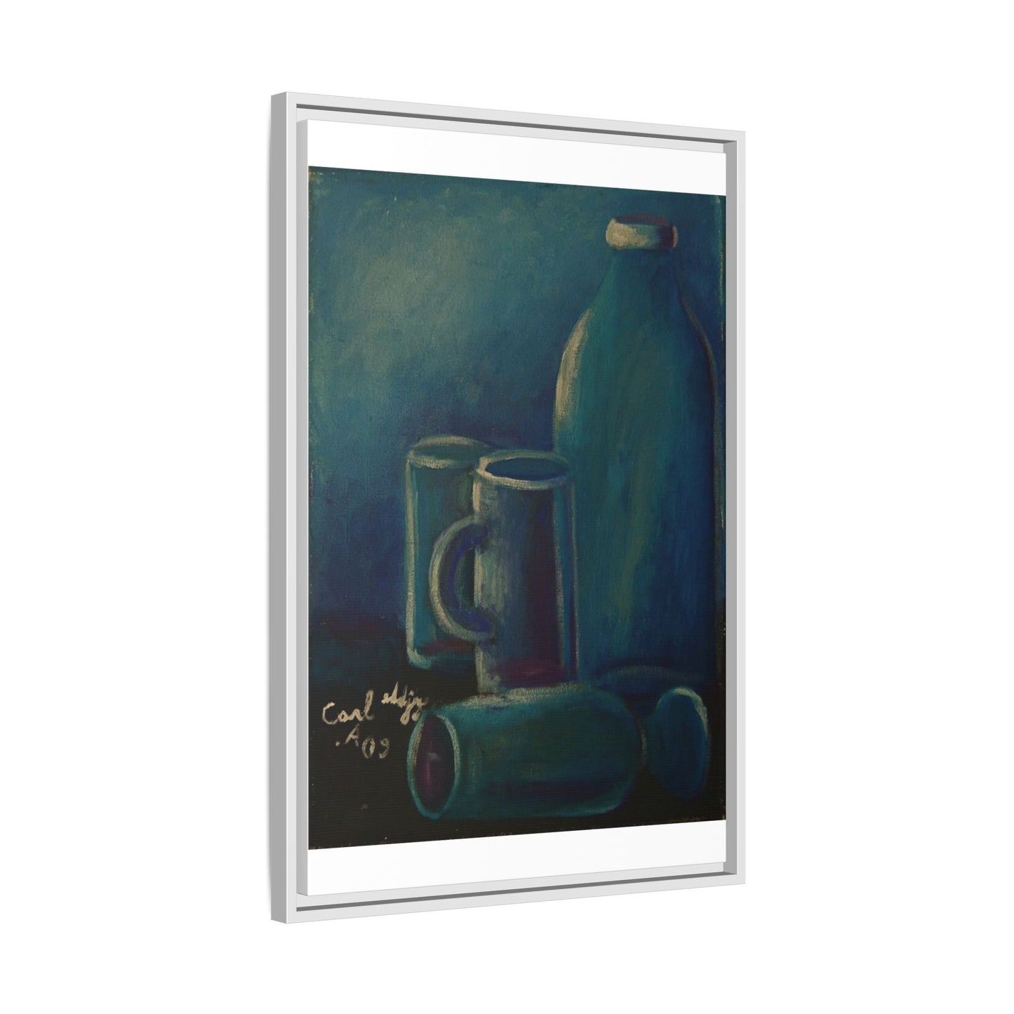 Canvas Wall Art Bottle and Glass