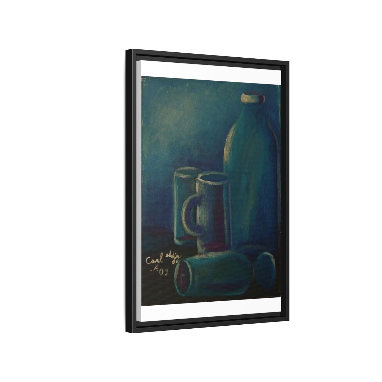 Canvas Wall Art Bottle and Glass