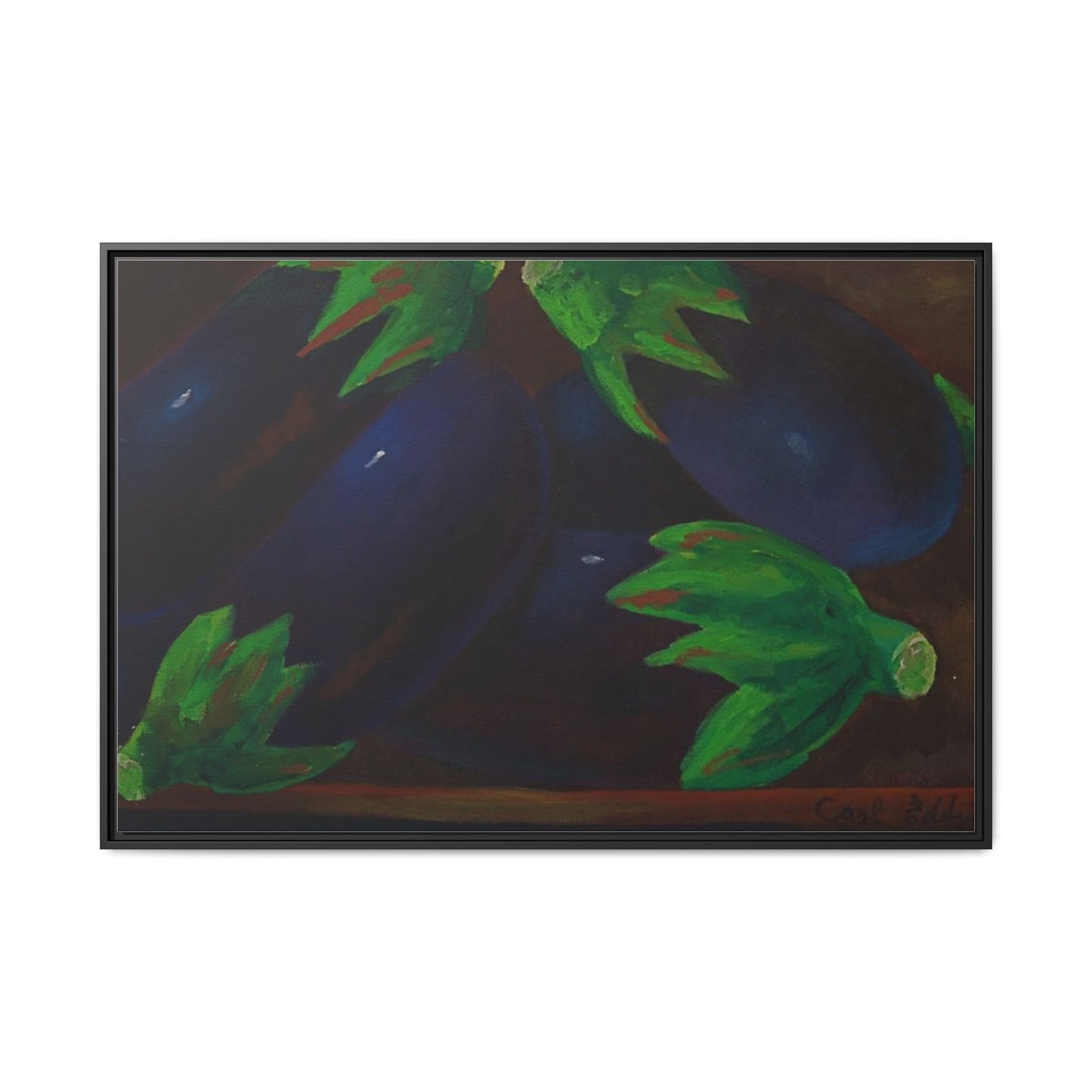Canvas Wall Art - Tropical Eggplant Design