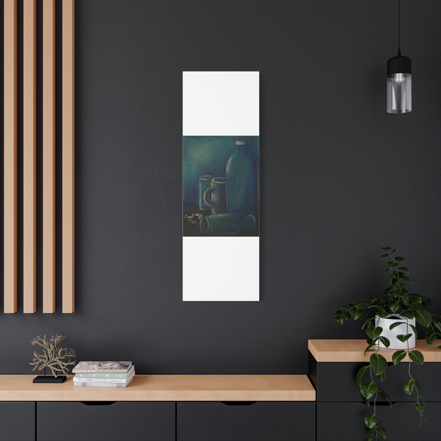 Canvas Art - Glass and Bottle Design