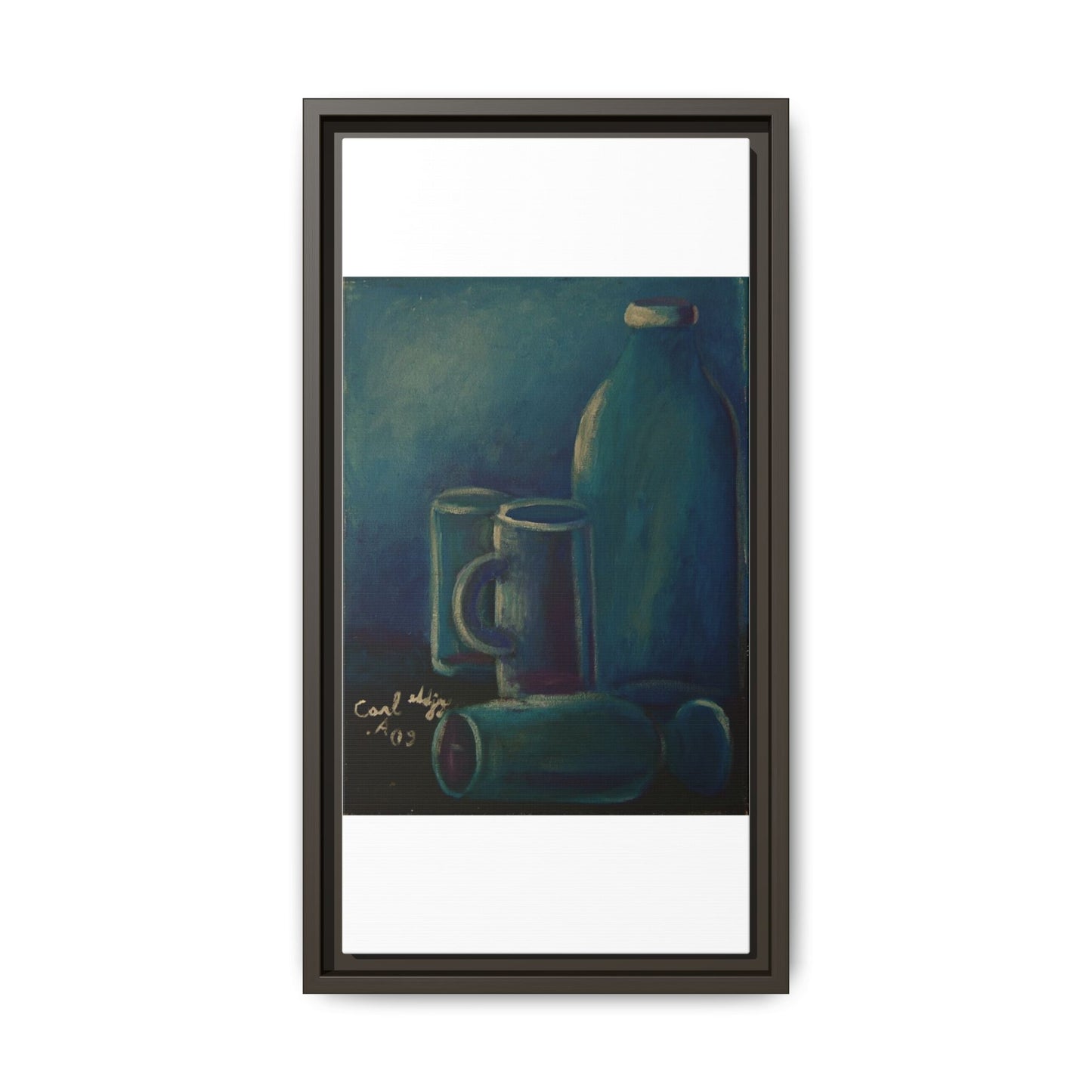 Canvas Wall Art Bottle and Glass