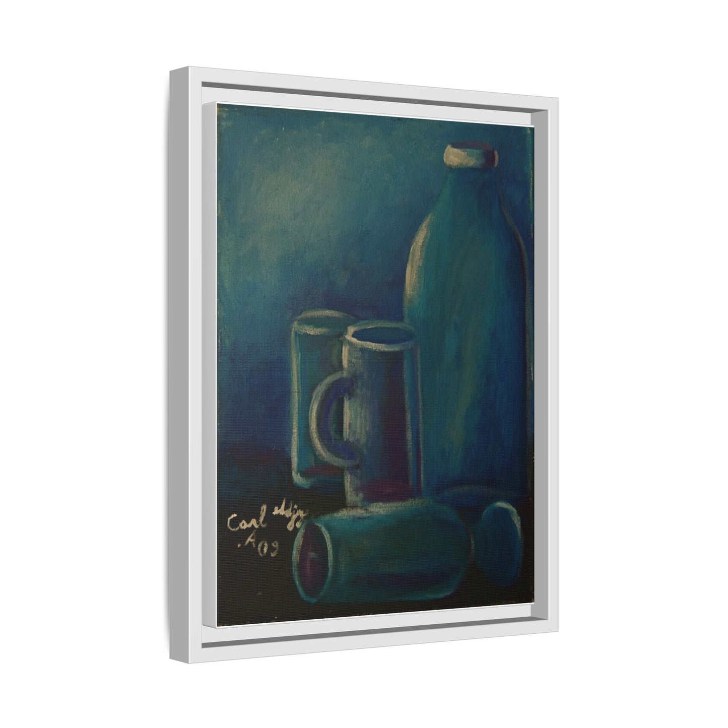 Canvas Wall Art Bottle and Glass
