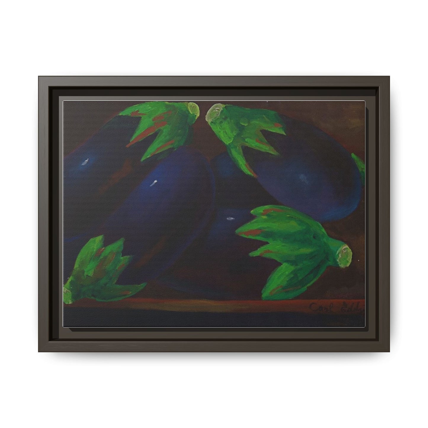Canvas Wall Art - Tropical Eggplant Design