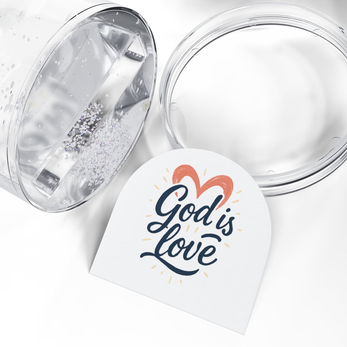 God is Love Snow Globe, Religious Home Decor, Heartwarming Gift, Keepsake for Weddings, Christian Holidays, Decoration