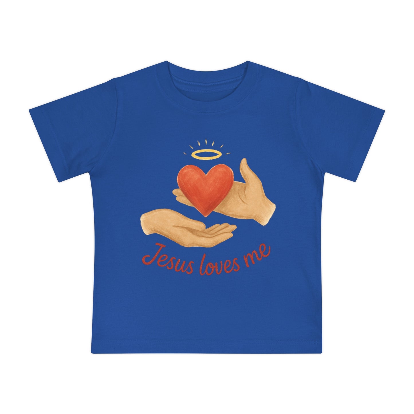 Children's Faith-Themed Tee, Baby Short Sleeve T-Shirt: Cute Jesus Loves Me Shirt, Toddler Gift, Baby Shower, Christian Apparel, Summer Wear