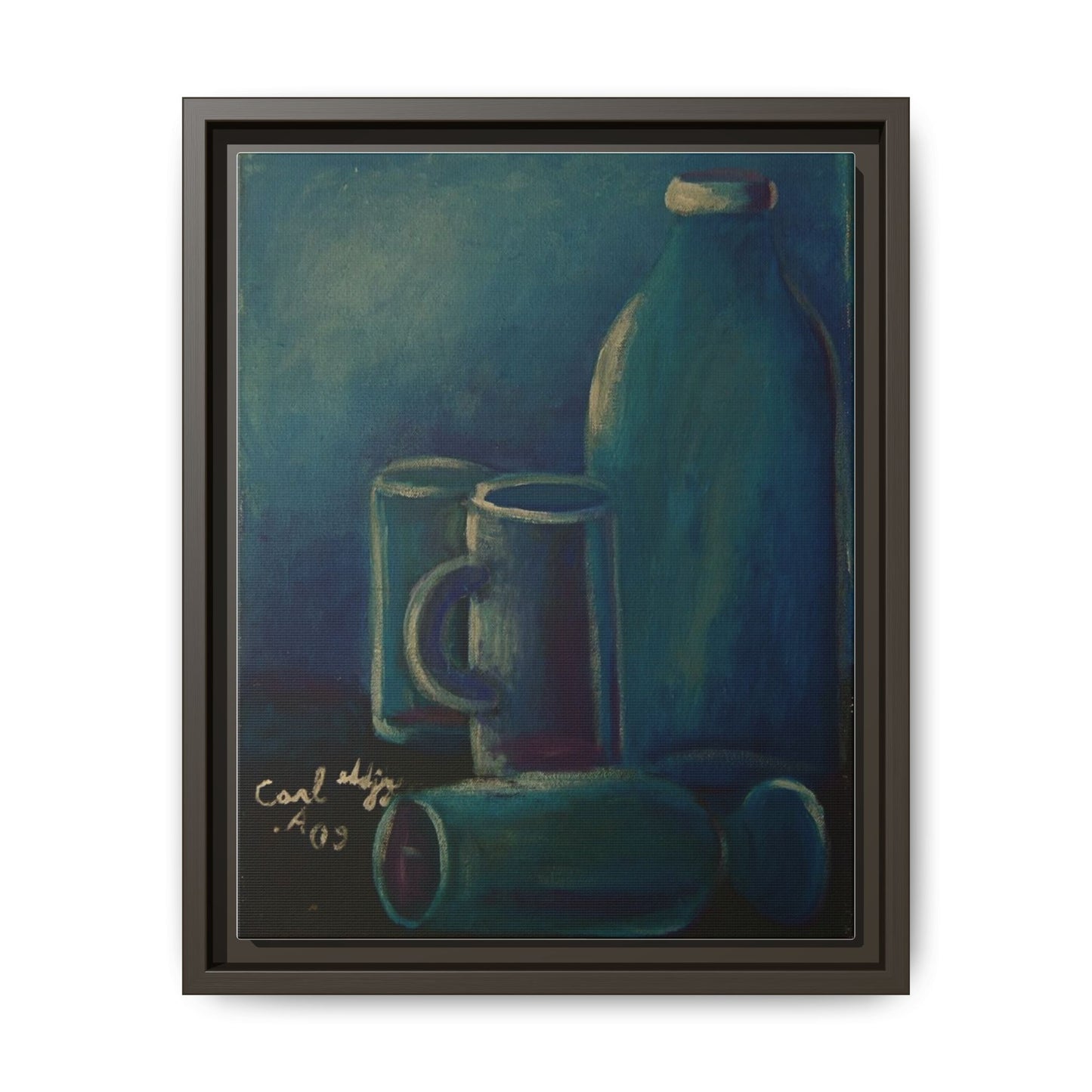 Canvas Wall Art Bottle and Glass