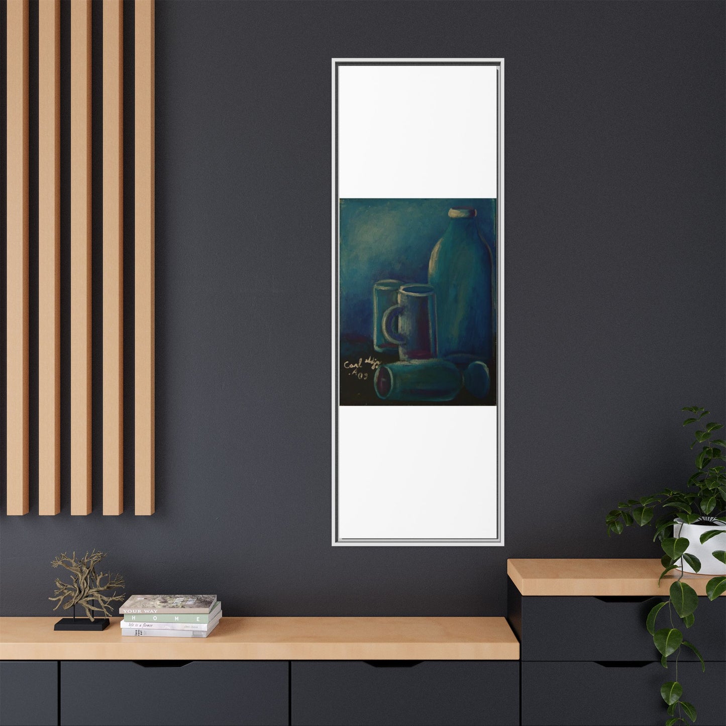 Canvas Wall Art Bottle and Glass