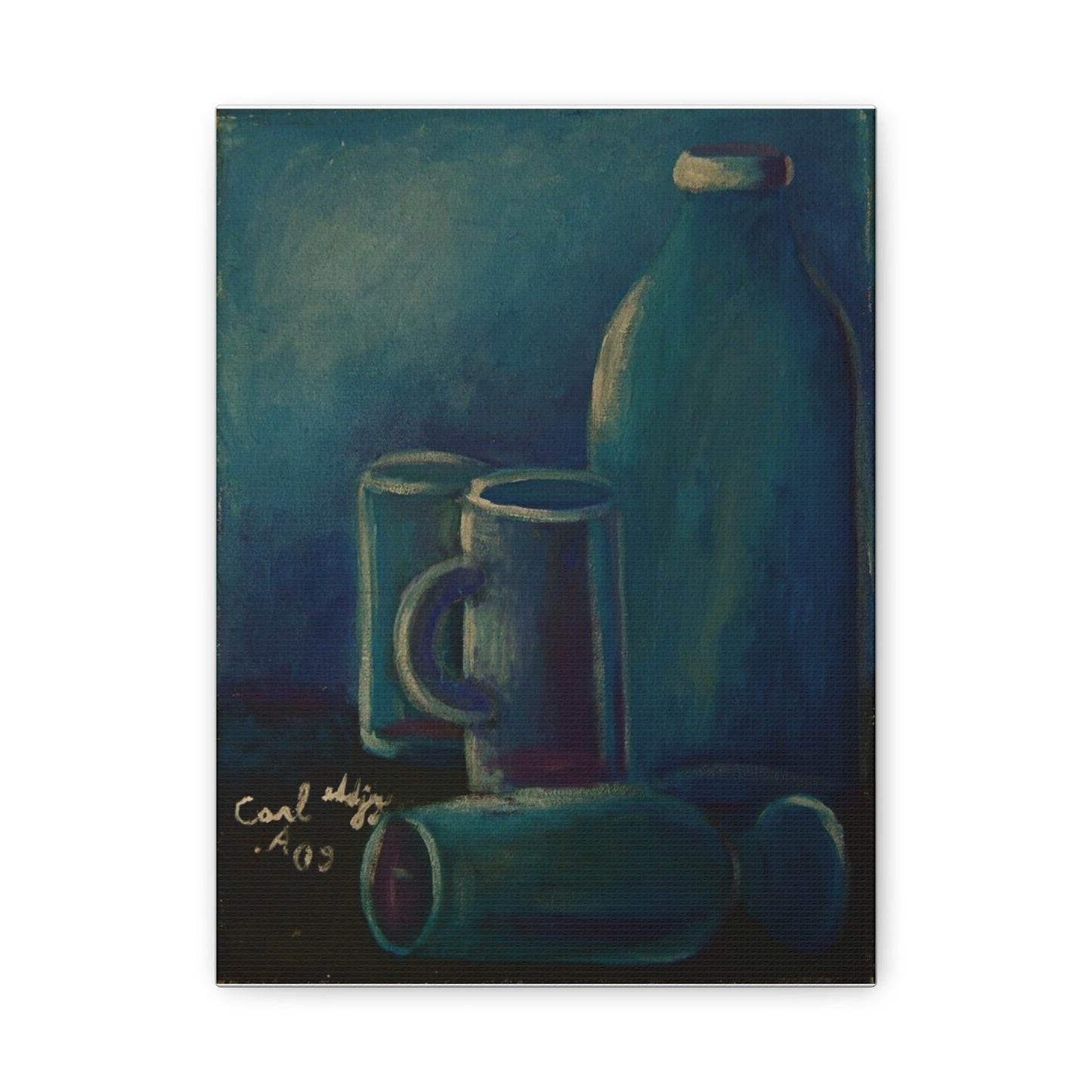 Canvas Art - Glass and Bottle Design