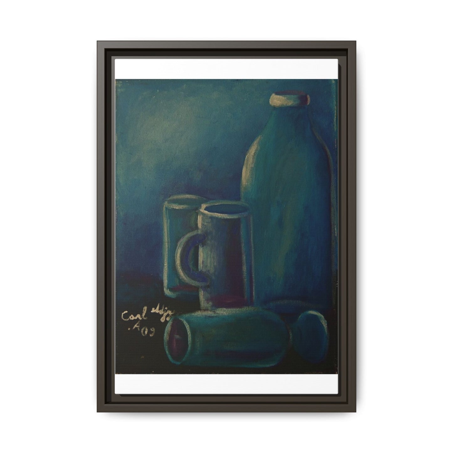 Canvas Wall Art Bottle and Glass