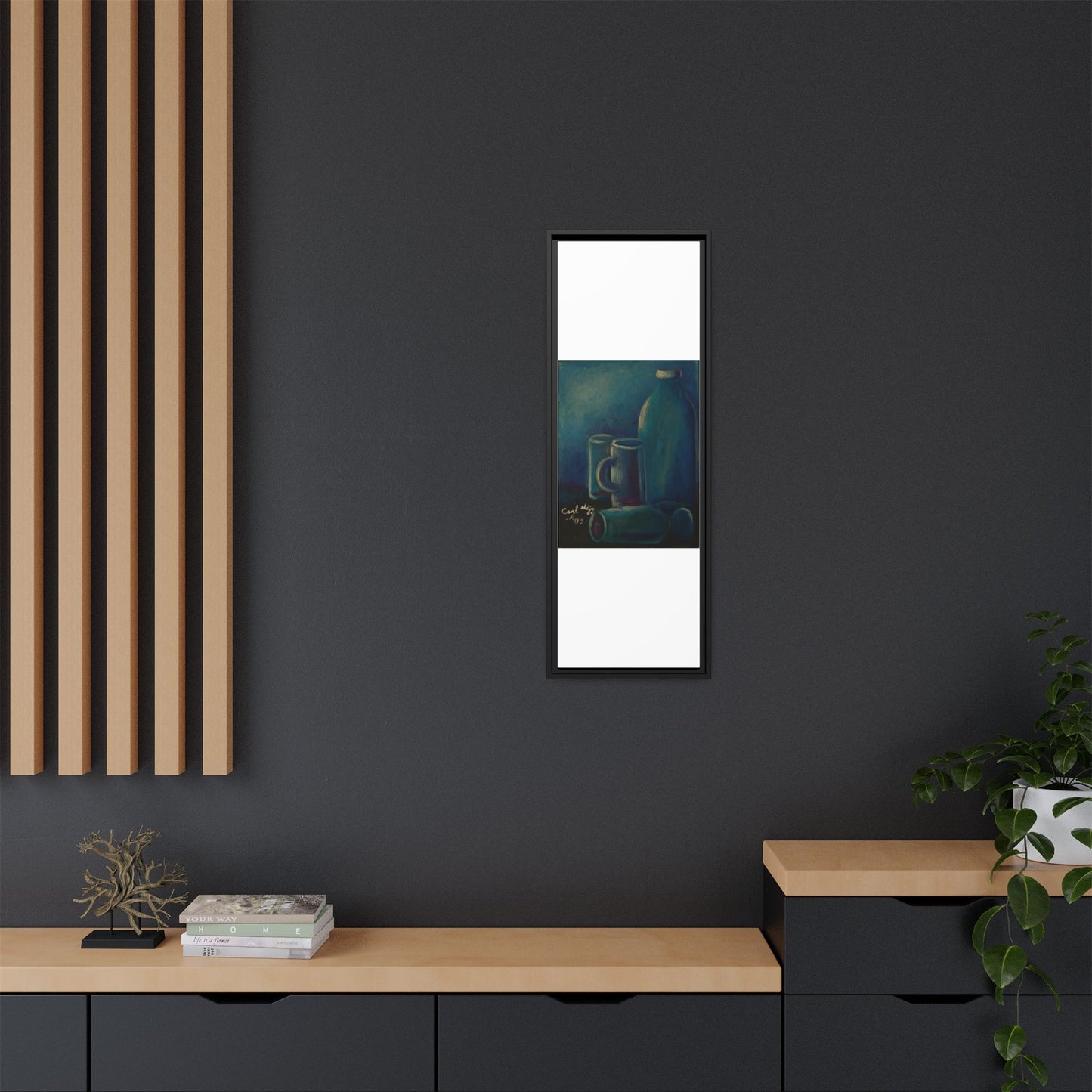 Canvas Wall Art Bottle and Glass