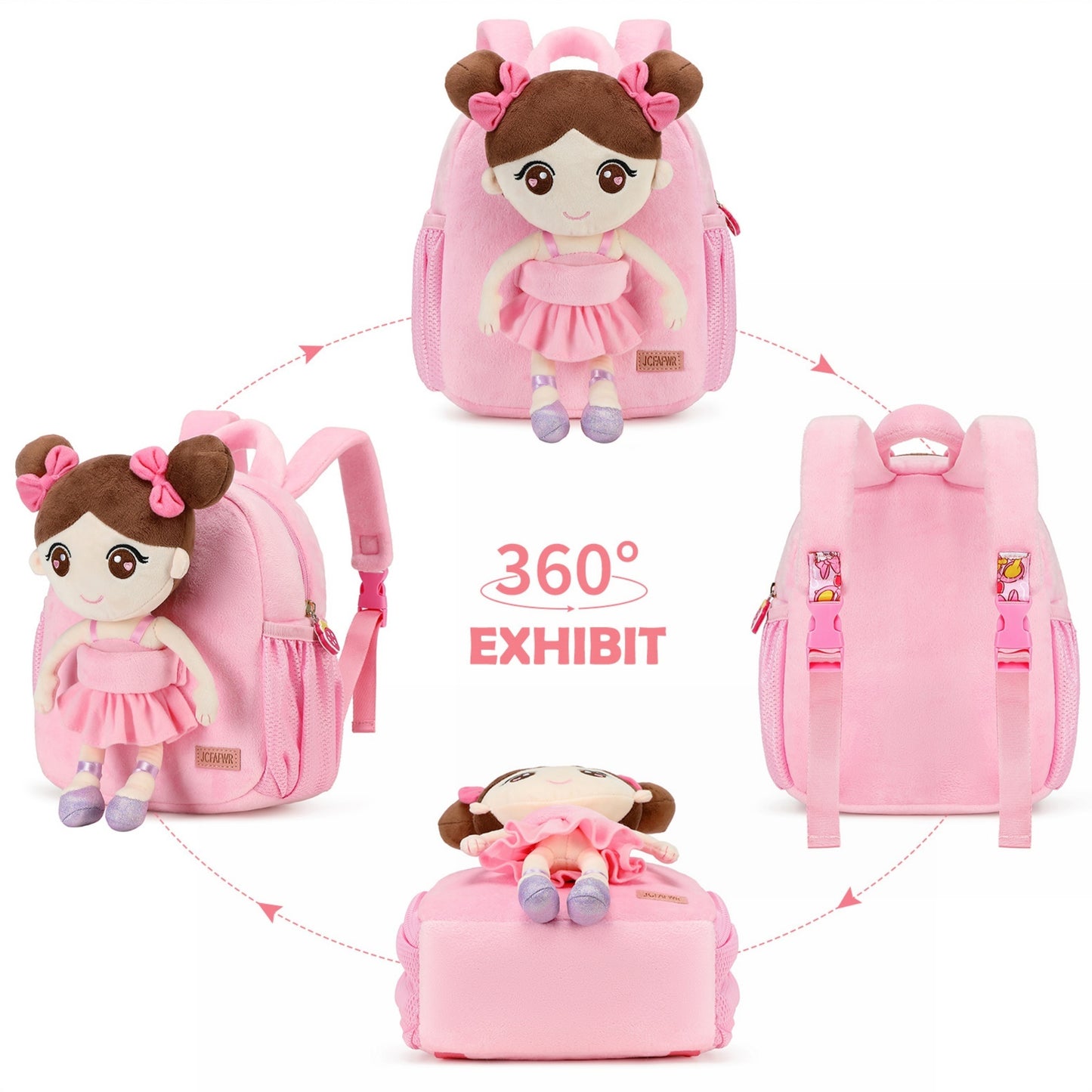 🎒 Cute Plush Animal-Shaped Kids' Backpack: Soft Preschool/Elementary School Bag with Detachable Toy (Ideal Gift/Party Favor)