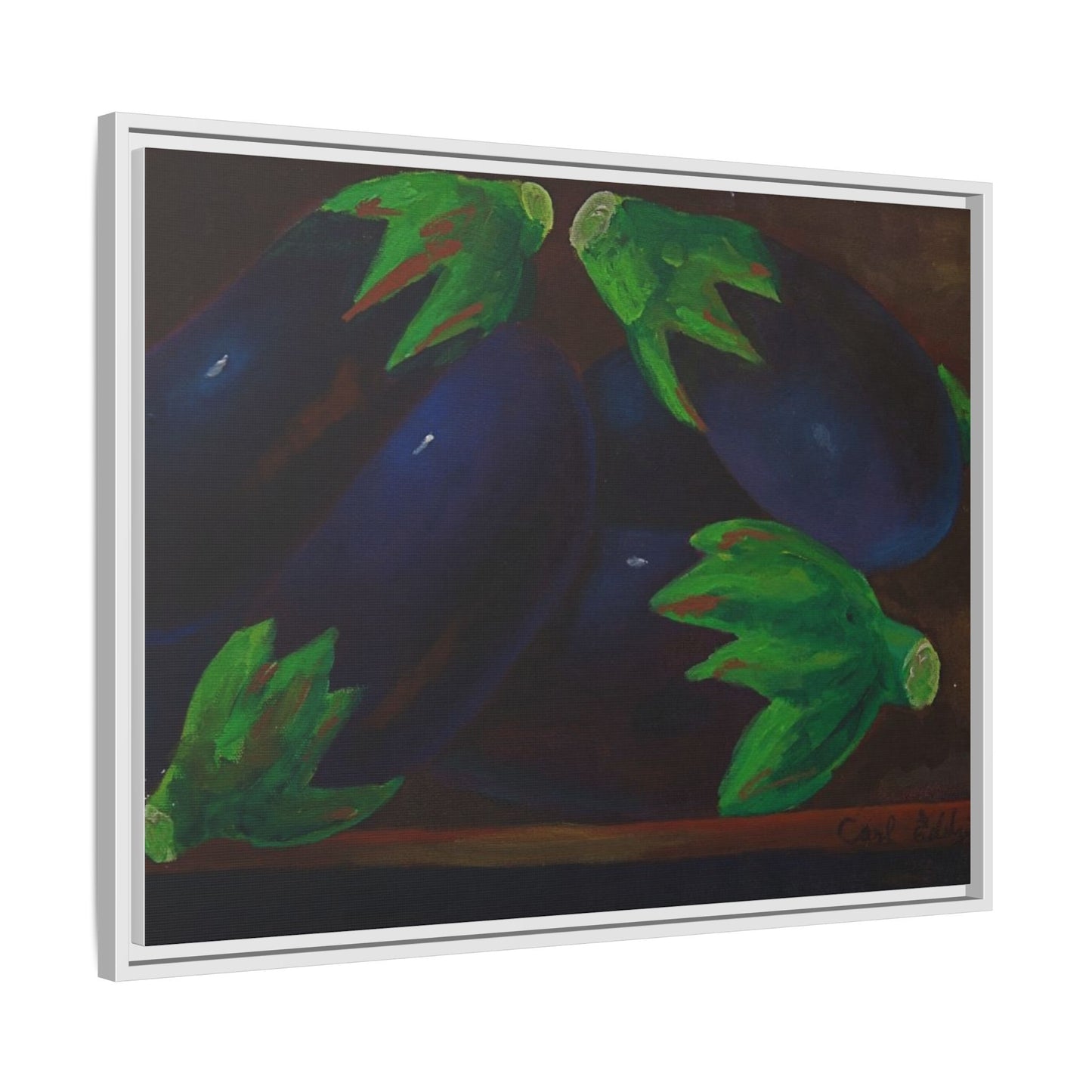 Canvas Wall Art - Tropical Eggplant Design