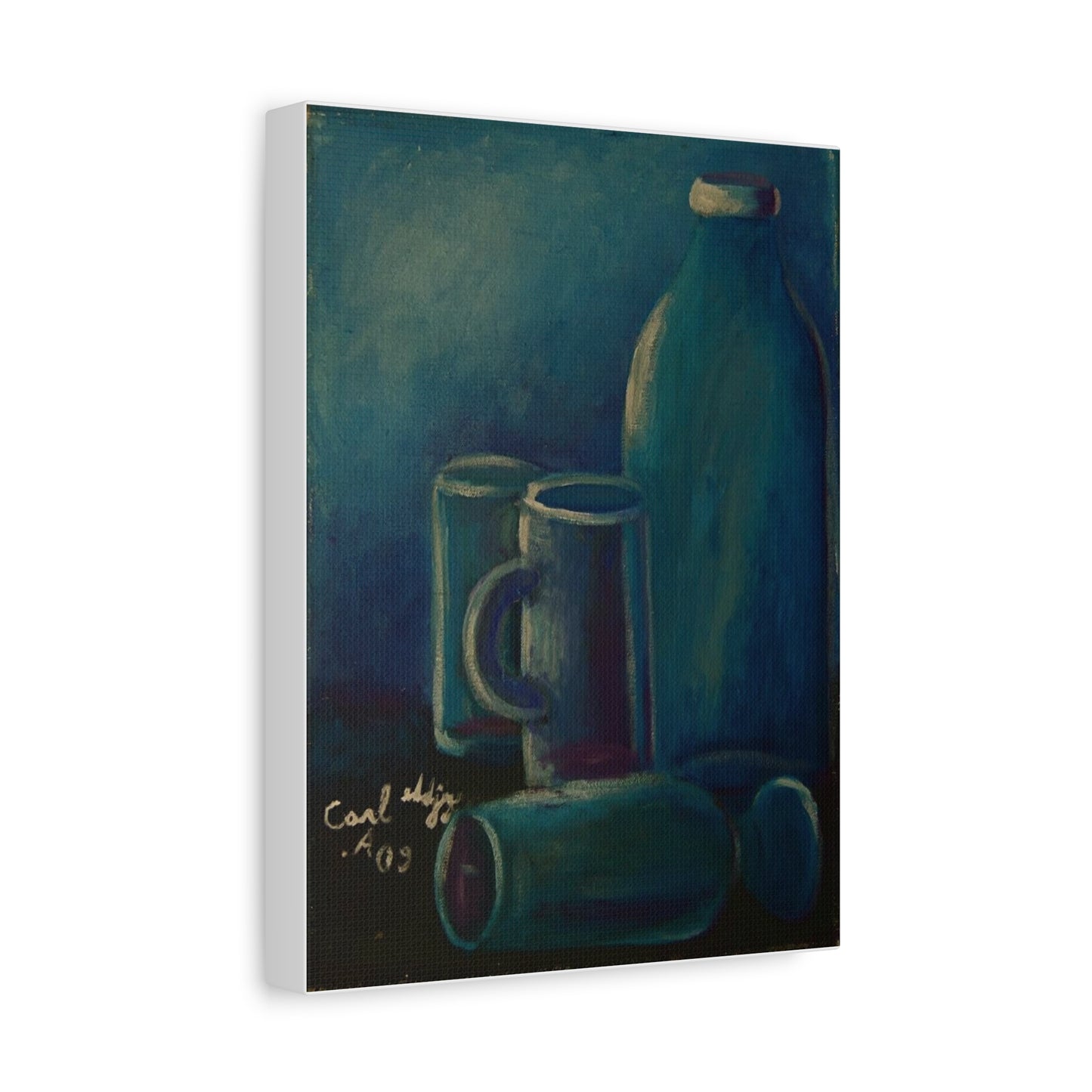Canvas Art - Glass and Bottle Design