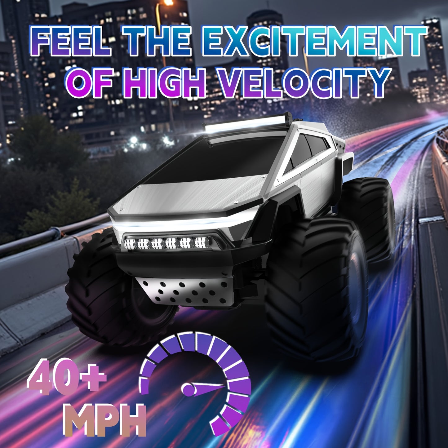 4WD Remote Control Cyberpunk Truck with Sound/Light