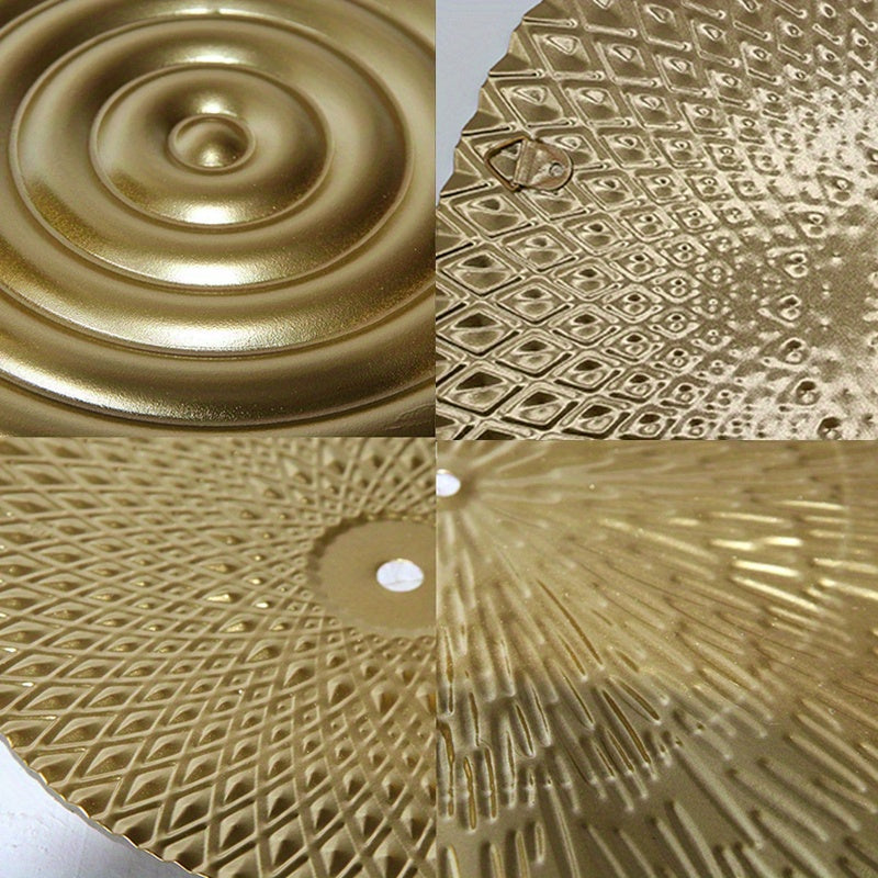 5/7pc Golden Metal Round Wall Hanging Set – Modern Luxury