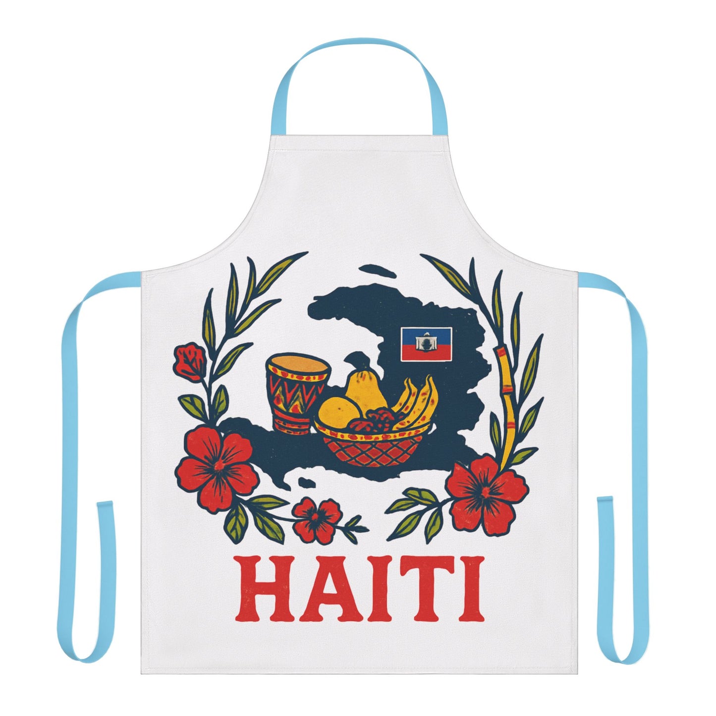 Apron, Haiti 5-Color Straps Kitchen Cooking Cover Gift Idea