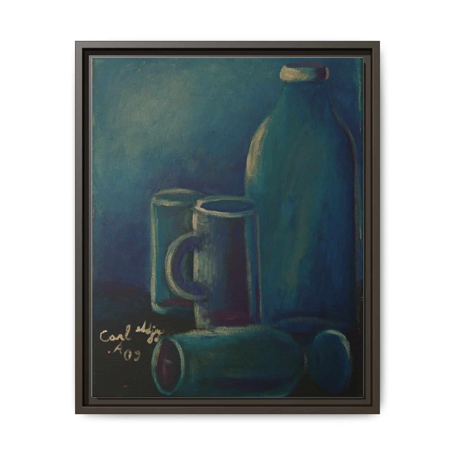 Canvas Wall Art Bottle and Glass