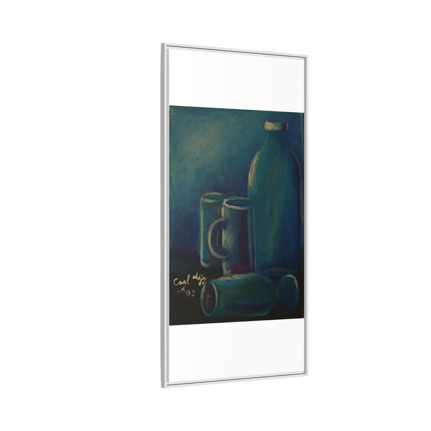 Canvas Wall Art Bottle and Glass