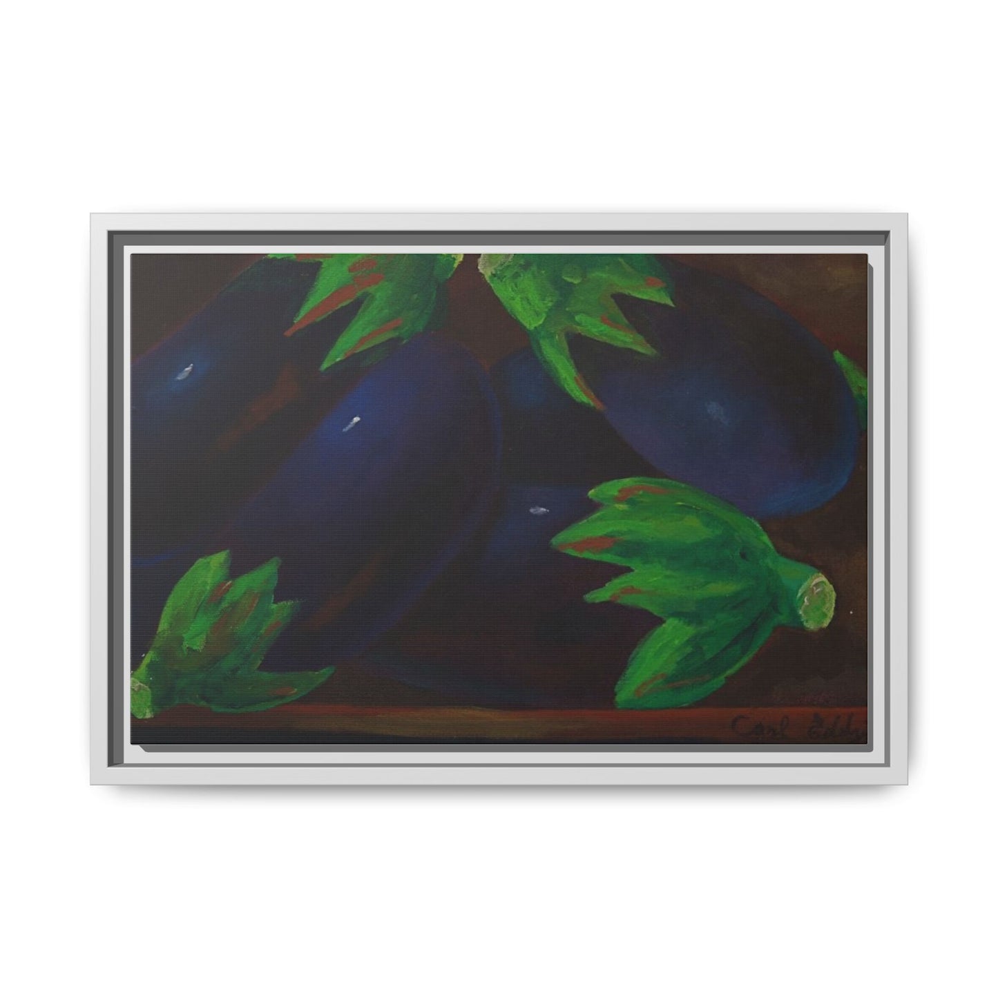 Canvas Wall Art - Tropical Eggplant Design