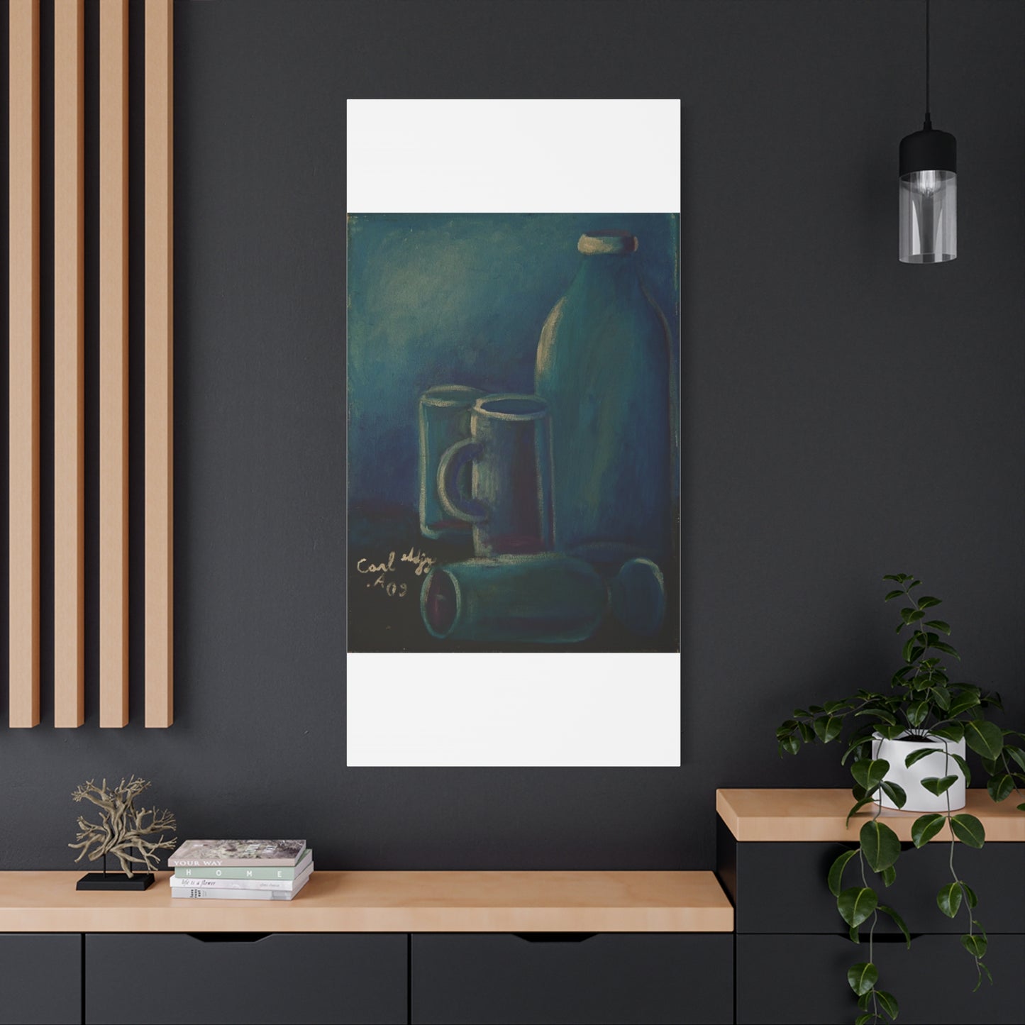 Canvas Art - Glass and Bottle Design