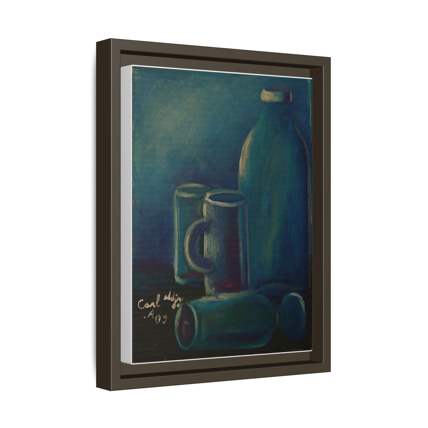 Canvas Wall Art Bottle and Glass