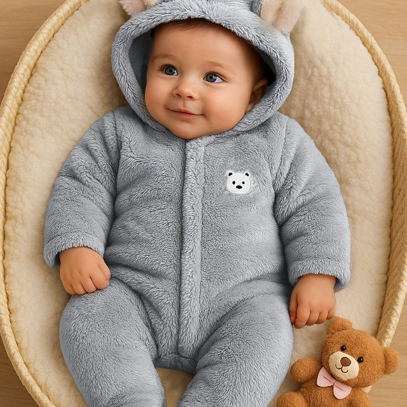 Thickened Warm Baby Boy Romper (0-9M)