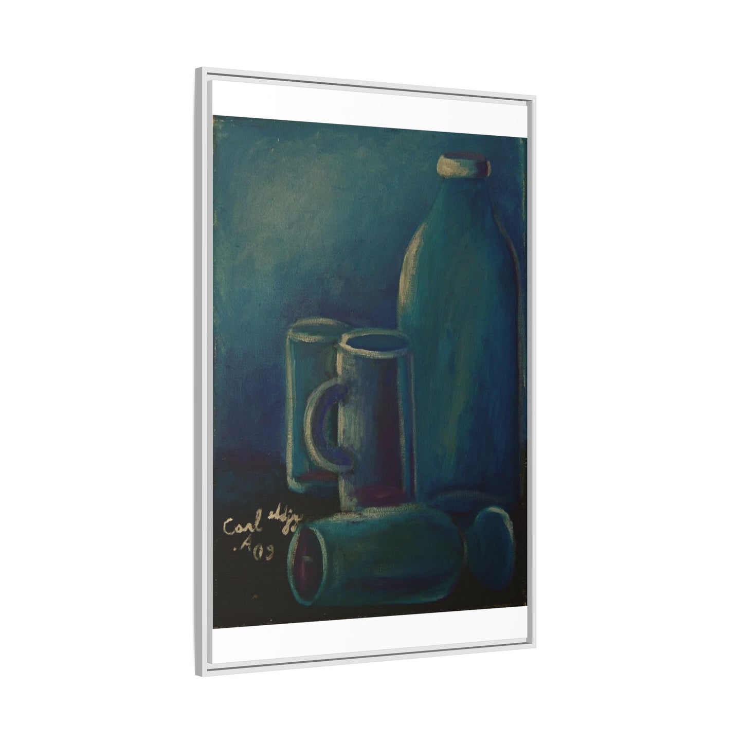 Canvas Wall Art Bottle and Glass