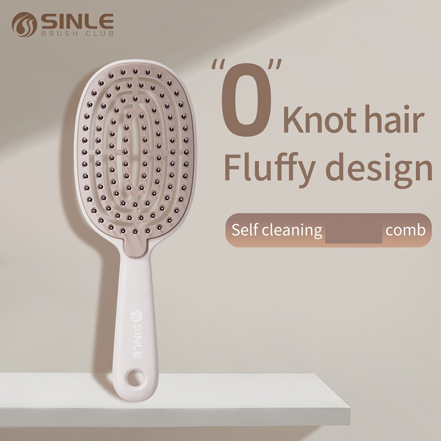 Self-Cleaning Retractable Hair Brush - Easy-Clean Detangling Tool