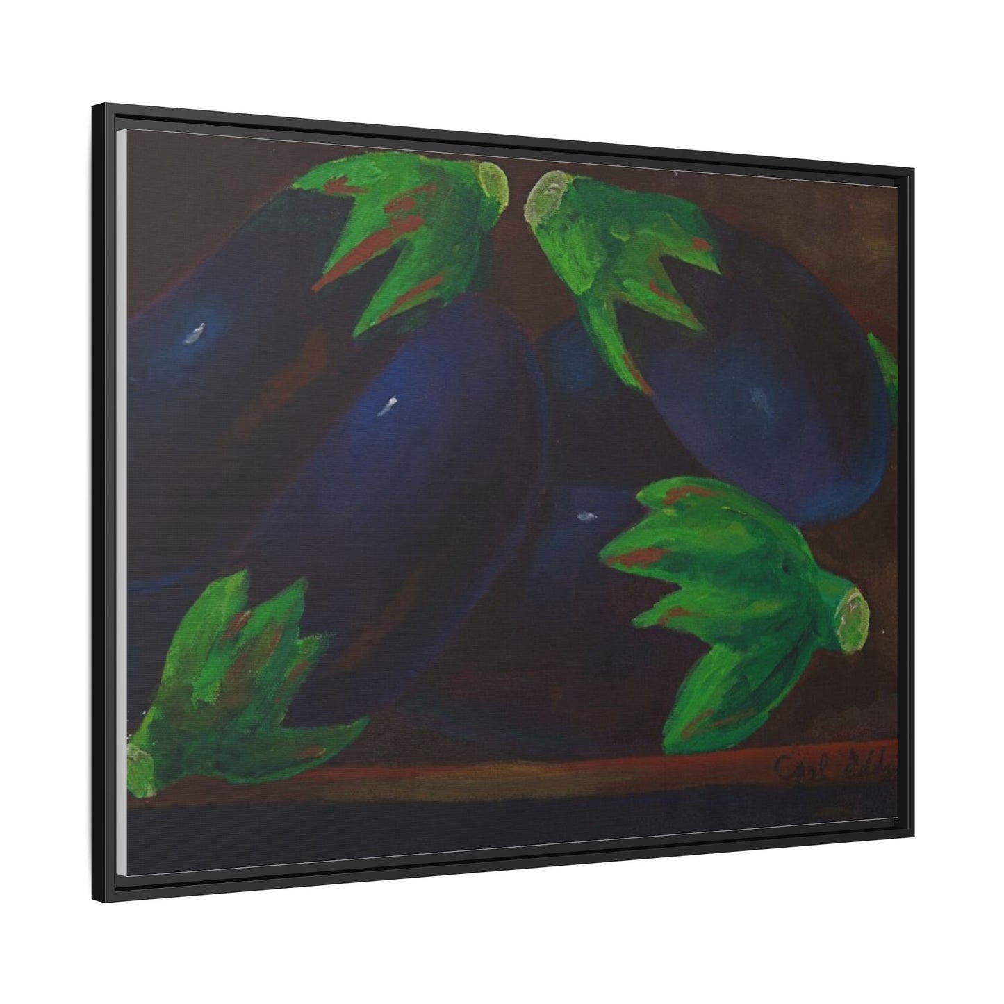 Canvas Wall Art - Tropical Eggplant Design