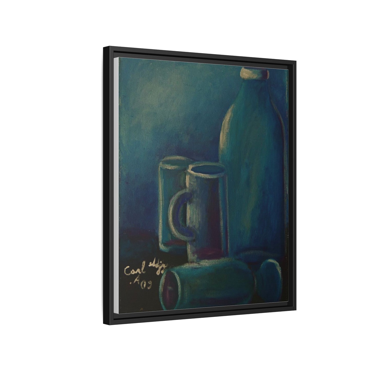 Canvas Wall Art Bottle and Glass