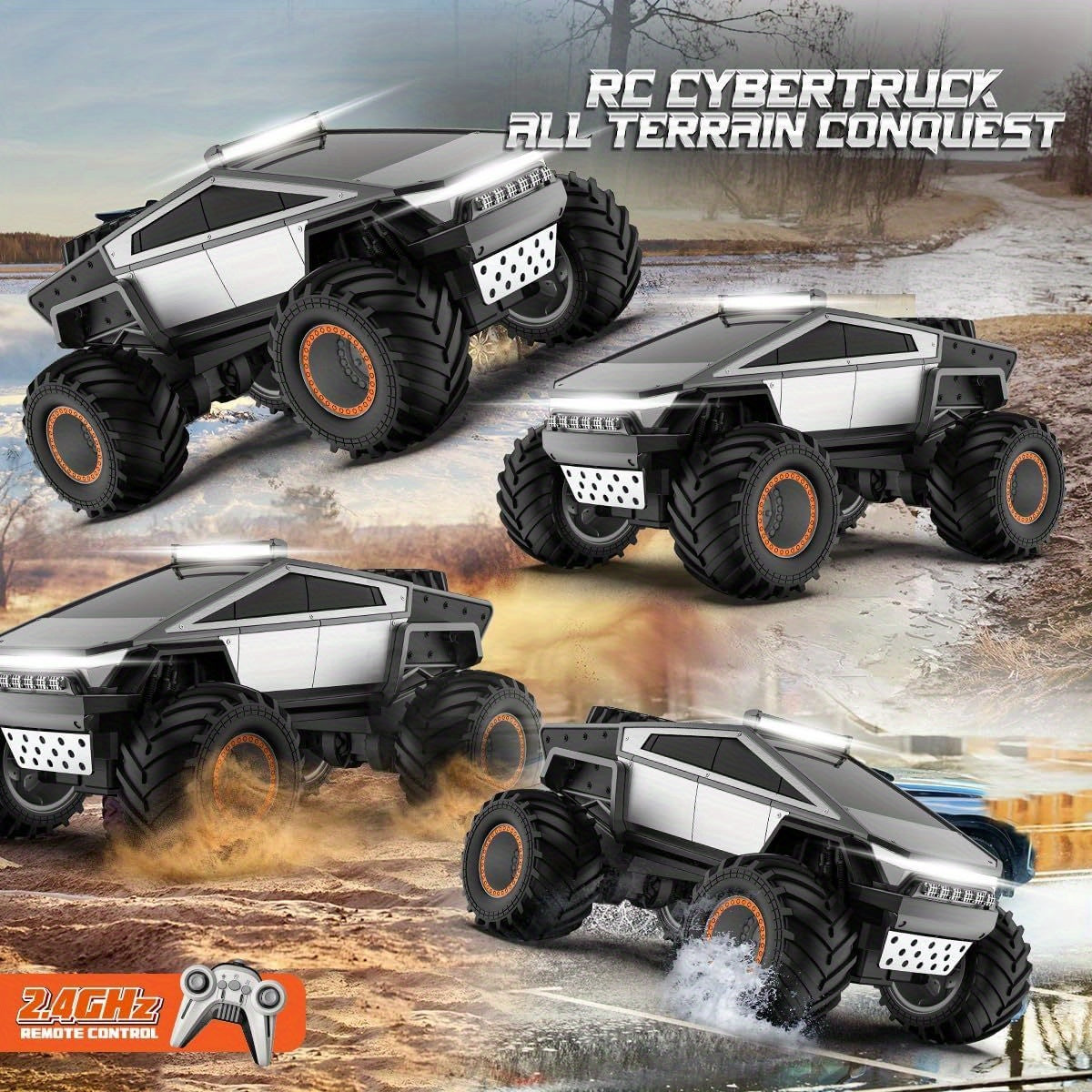 4WD Remote Control Cyberpunk Truck with Sound/Light