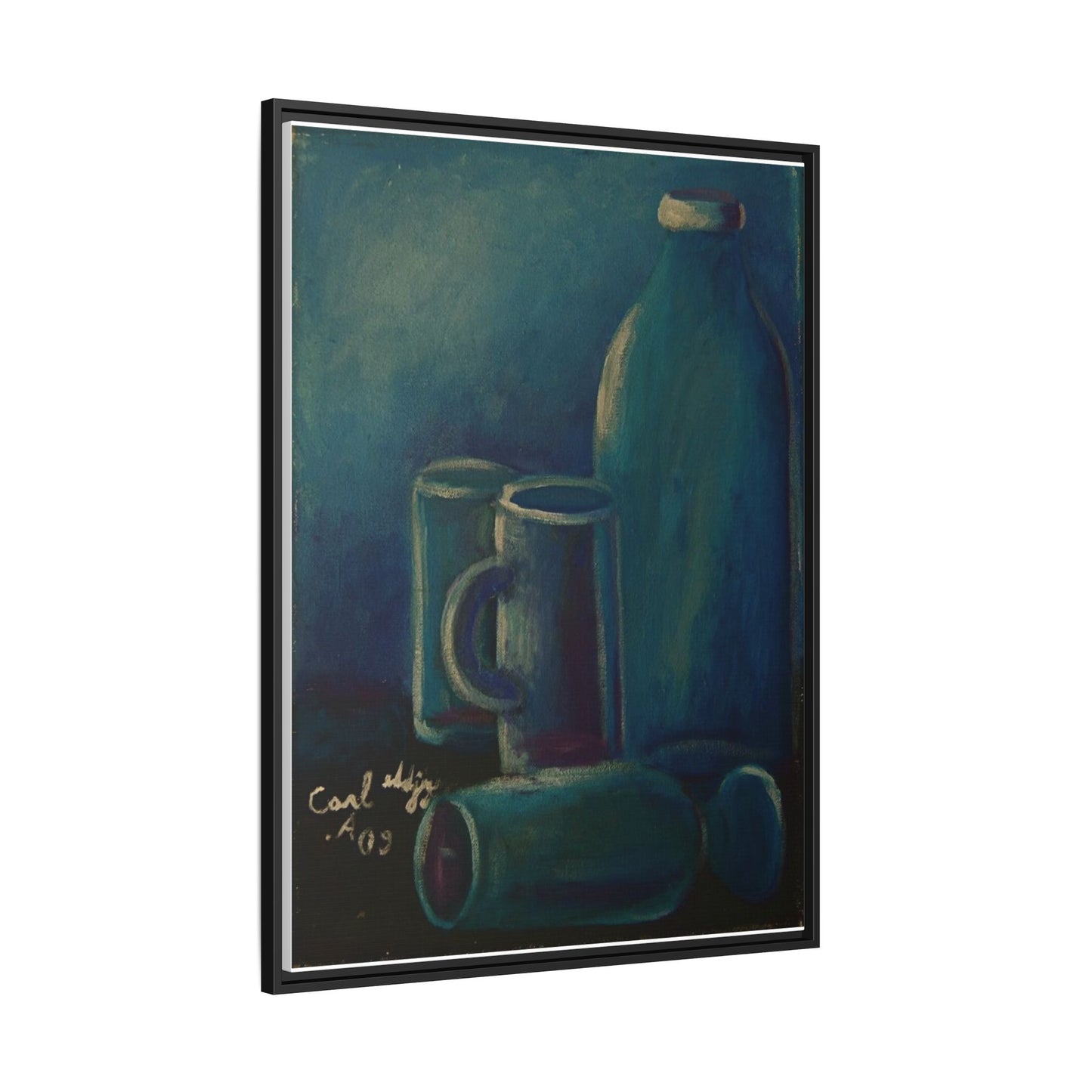Canvas Wall Art Bottle and Glass