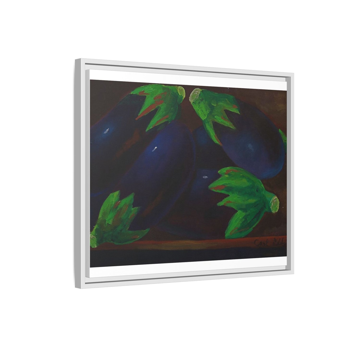 Canvas Wall Art - Tropical Eggplant Design