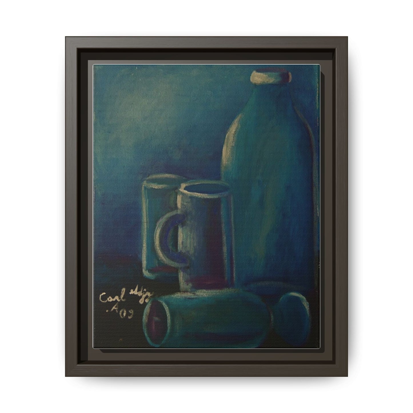 Canvas Wall Art Bottle and Glass