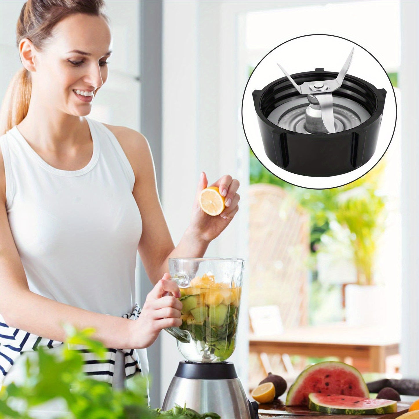 Oster Blender Replacement Parts – Ice Blade, Jar Base & 2 Gasket Seals