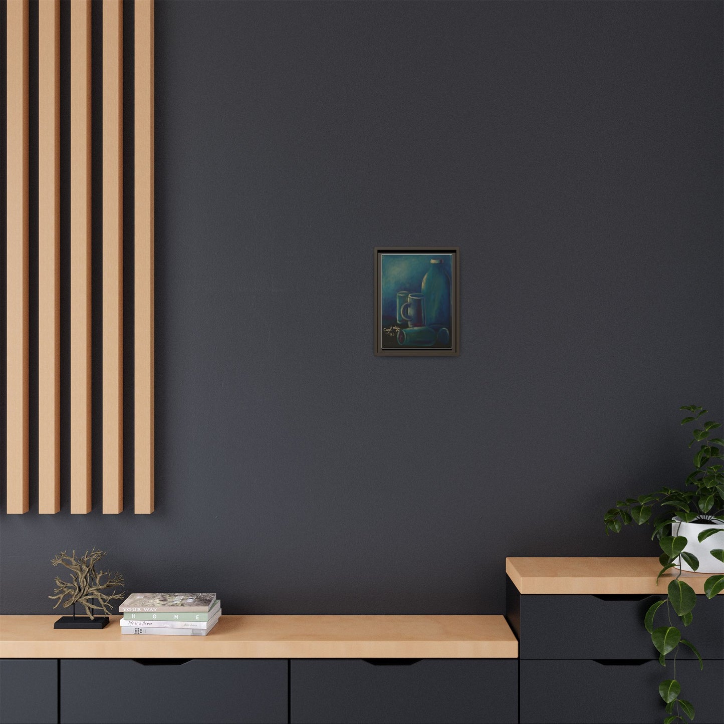 Canvas Wall Art Bottle and Glass