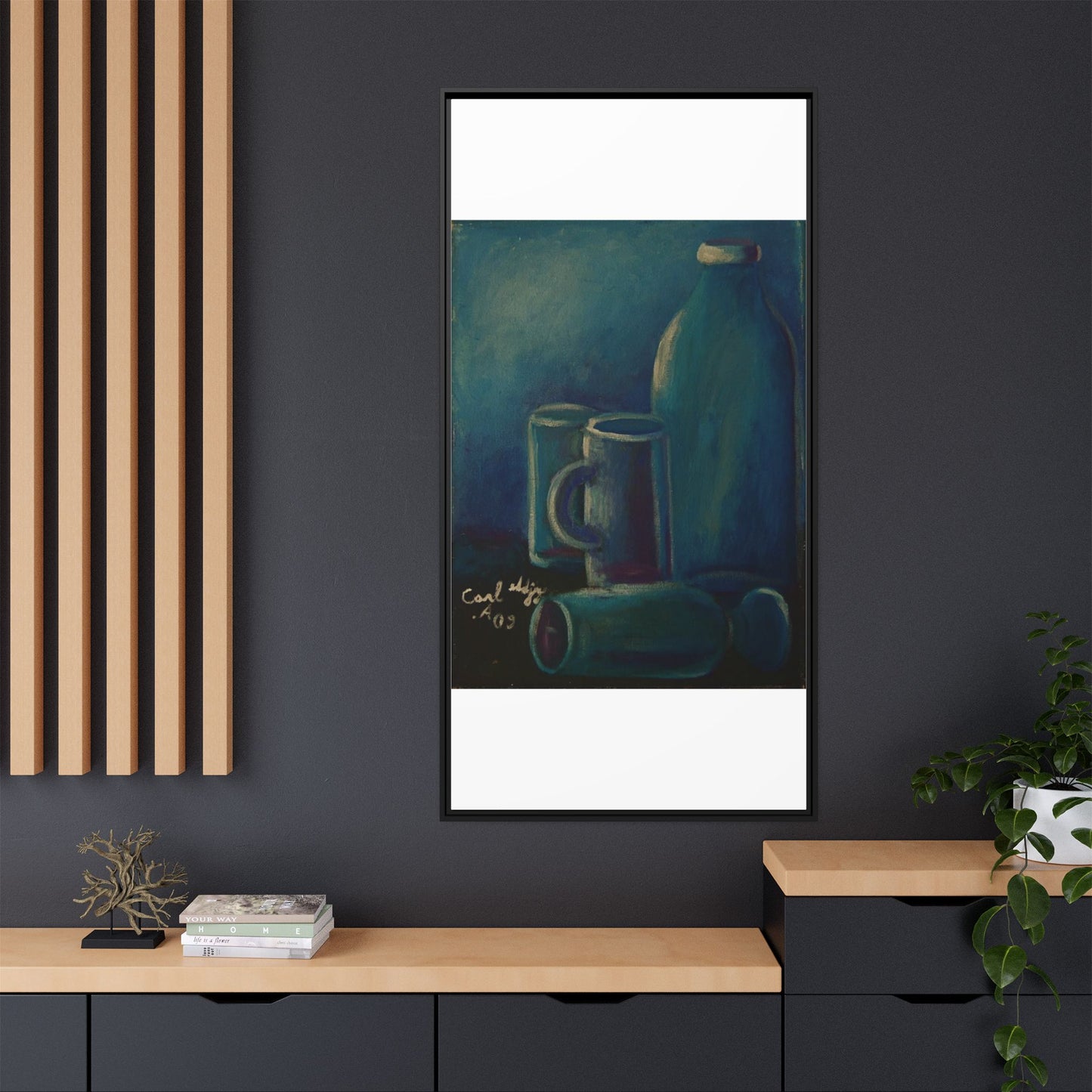 Canvas Wall Art Bottle and Glass