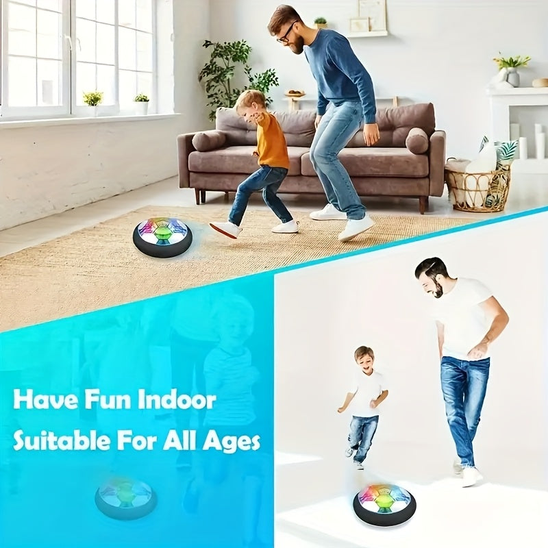 Indoor Hover Soccer Ball – LED Light-Up Air Cushion Floating Toy