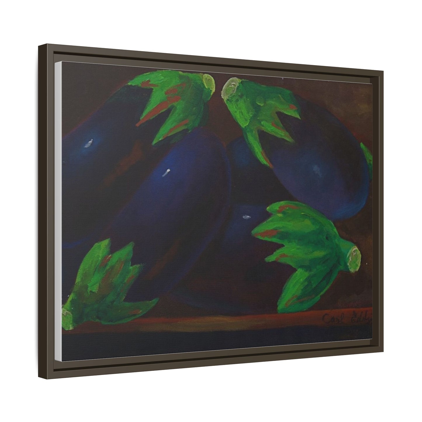 Canvas Wall Art - Tropical Eggplant Design